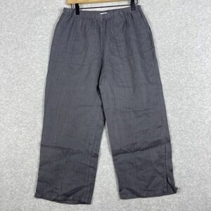 Russ Berens Linen Pull On Trousers Womens Size S Gray Lagenlook Minimalist